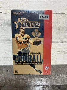 2002 Topps Football Heritage Blaster Box Sealed 11 Packs - Picture 1 of 2