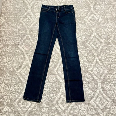 Pantalones de mezclilla blancos para mujer White House Black Market talla (00R) azul oscuro tiro medio ¡NUEVOS SIN ETIQUETAS! Foto 1 de 4