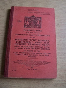 Military Handbook Instructions Supplementary Reserve Territorial Army Officers - Picture 1 of 8