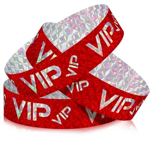 Teling Paquete de 500 Pulseras de Plástico VIP Pulseras Fiesta para Eventos VIP Personalizadas... - Imagen 1 de 6