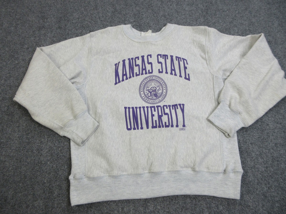 古着　Kansas State Wildcats スウェットシャツ12→10 Kansas State University Wildcats Primary Logo Long Sleeve | eBay