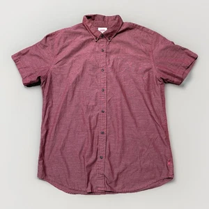 Camisa Levis Para Hombres XL Roja Manga Corta Abotonada Algodón Cuello - Imagen 1 de 4
