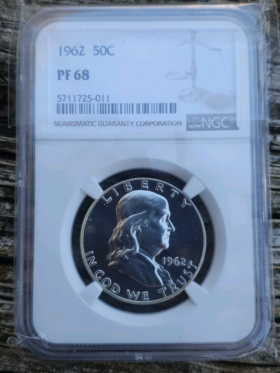 PR 68 Graded 1962 Franklin Half Dollars (1948-1963) for sale PR 68 Graded 1962 Franklin Half Dollars (1948-1963) for sale