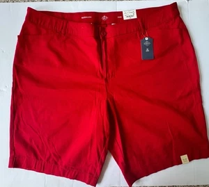 St Johns Bay Womens MidRise Red Bermuda Shorts Sz 24W Secretly Slender NWT - Imagen 1 de 6