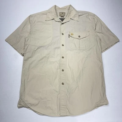 Beretta Mens Shooting Shirt M Beige Button Up Outdoor Sports Retro Classic Gear - Image 1 of 4