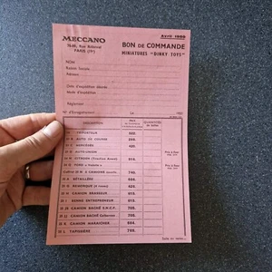 DINKY bon de commande 1950 ORIGINAL - Picture 1 of 3