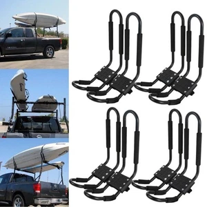 4 Pair Universal Kayak Roof Rack For SUV Car Top Mount Carrier Cross J-Bar Canoe - Picture 1 of 14