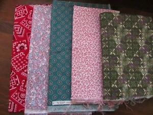 5 Pieces Quilting Fabric - Picture 1 of 6