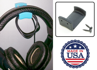Wall mounted headphone hook - wired PC Headse...