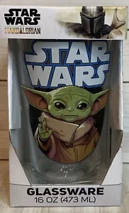 Star Wars The Mandalorian Baby Yoda 16oz Collectible Souvenir￼ Pint Glass - Picture 1 of 4