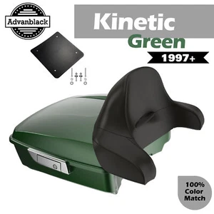 Rushmore Chopped Tour Pack Wrap Around KINETIC GREEN For Harley/Softail 97+ - Picture 1 of 12