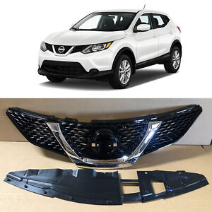 Front Upper Grille Without Camera Hole 2pcs For 2017 2018 Nissan Rogue Sport 4DR