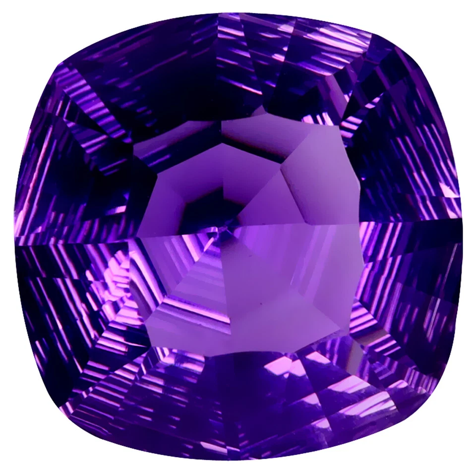 18.59 ct Splendid Cushion Cut (17 x 17 mm) Purple Color Purple Amethyst Gemstone - Image 1 of 1