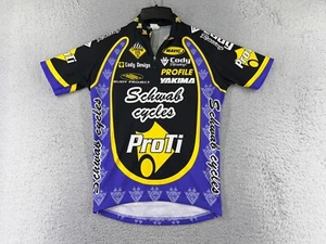 Vermarc Cycling Jersey Womens Medium Purple Yellow 1/4 Zip Polyester Pockets - Picture 1 of 15