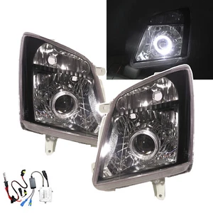 Fits CHEVROLET CHEVY Dmax MK3 07-11 Guide LED Angel-Eye HID Headlight BK LHD - Picture 1 of 8