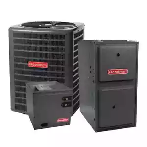 GOODMAN 2 TON 14 SEER2 AC & 96% AFUE 80,000 BTU GAS FURNACE SYSTEM, UPFLOW - Picture 1 of 5