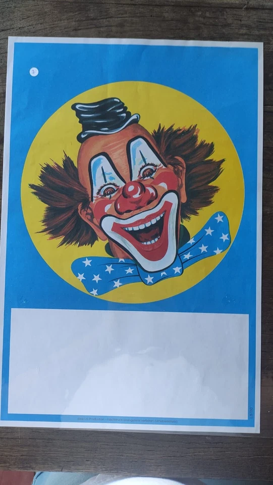 Zirkus Plakat Poster Klaun - Bild 1 von 1