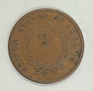 1866 TWO CENT PIECE 2¢ - Picture 1 of 2
