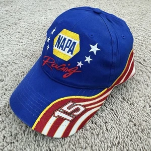 NAPA Auto Parts Hat #15 Michael Waltrip NASCAR Racing Blue American Flag Cap - Picture 1 of 9