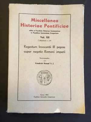Vintage Catholic Book - Regestum Innocentii III - 1947 - Image 1 of 2