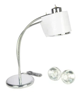 New 110V Food Heat Lamp 2 Bulb Restaurant French Fries Fried Warmer Stainless - Picture 1 of 10