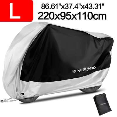 NEVERLAND L Motorcycle Cover Black&Silver For Kawasaki Ninja 250 300 500 650 R - Изображение 1 из 4