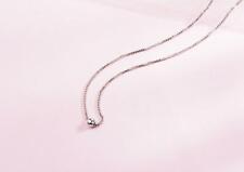 Tiny Rotating Bead Silver SP Pendant Chain Choker Necklace