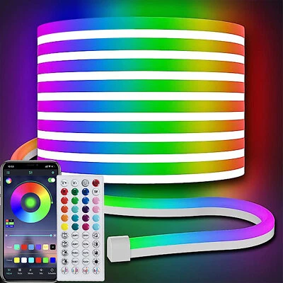 MARKENLOS 10m Wasserdicht LED Band Stripe RGB Smart Home APP Lichtleiste Streifen Weich DE