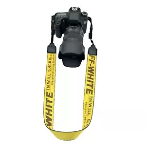 Luxury Yellow Neck Shoulder Strap For Canon Sony Nikon Leica Pentax OFFWHITE! - Picture 1 of 4