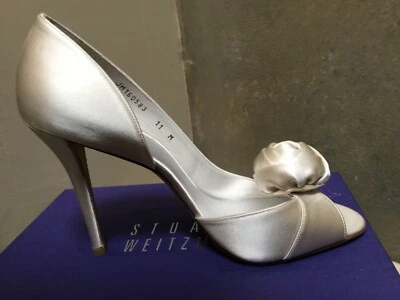 STUART WEITZMAN “ POMPOSO”NEW Bridal SHOES Size: 11 M (US) (EUR 42)  Satin Ivory - Image 1 of 4