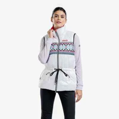 Colete acolchoado Swix Mayen - Feminino - Médio / Branco brilhante - Imagem 1 de 4