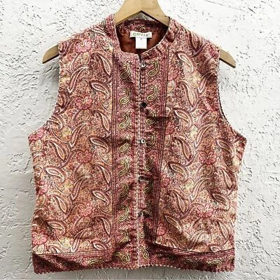 Colete Orvis paisley botão frontal tamanho médio - Imagem 1 de 4