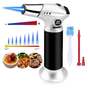 Butane Torch, Kitchen Blow Torch Cooking Torch Lighter Refillable with Securi... - Picture 1 of 6