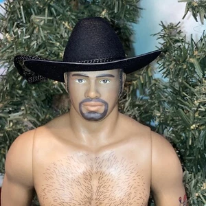 Adonis / Ken / Integrity / Barbie / 12" figures 1:6 scale Black cowboy Hat - New