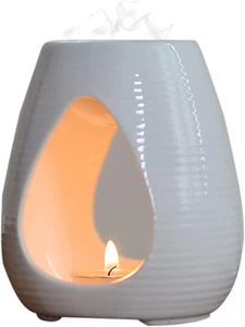 Ceramic Tealight Candle Holder Oil Burner, Essential Oil or Wax Melts Burner, Ar - Picture 1 of 12