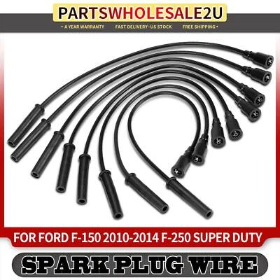 8 juegos de cables de bujía para Ford F-150 2010-2014 F-250 F-350 Super Duty 2011-2015 Foto 1 de 4