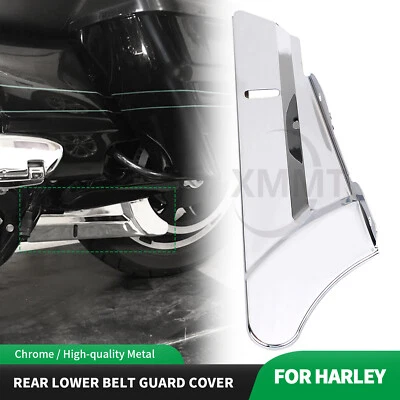 Cubierta protectora de cinturón inferior trasera cromada para Harley Electra Glide FLHTCU FLHTP FLHTK Foto 1 de 4