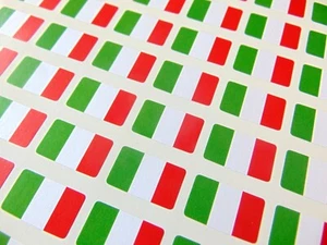 Pack of 64 Small Mini 20x12mm Italy Italian Flag Stickers, Sticky Labels - Picture 1 of 1