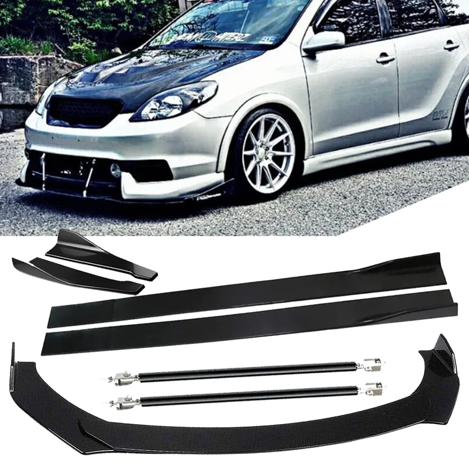 For Toyota Matrix 2003-2022 Front Splitter Bumper Lip Spoiler Strut Side Skirt - Image 1 of 4