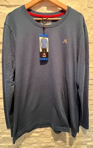 Neu mit Etikett AVALANCHE L/S Rundhalsausschnitt T-Shirt für Herren blau Größe Large - Bild 1 von 6