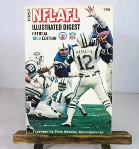 Vtg First NFL-AFL Illustrated Digest Official 1969 Edition Joe Namath Acceptable - Picture 1 of 9