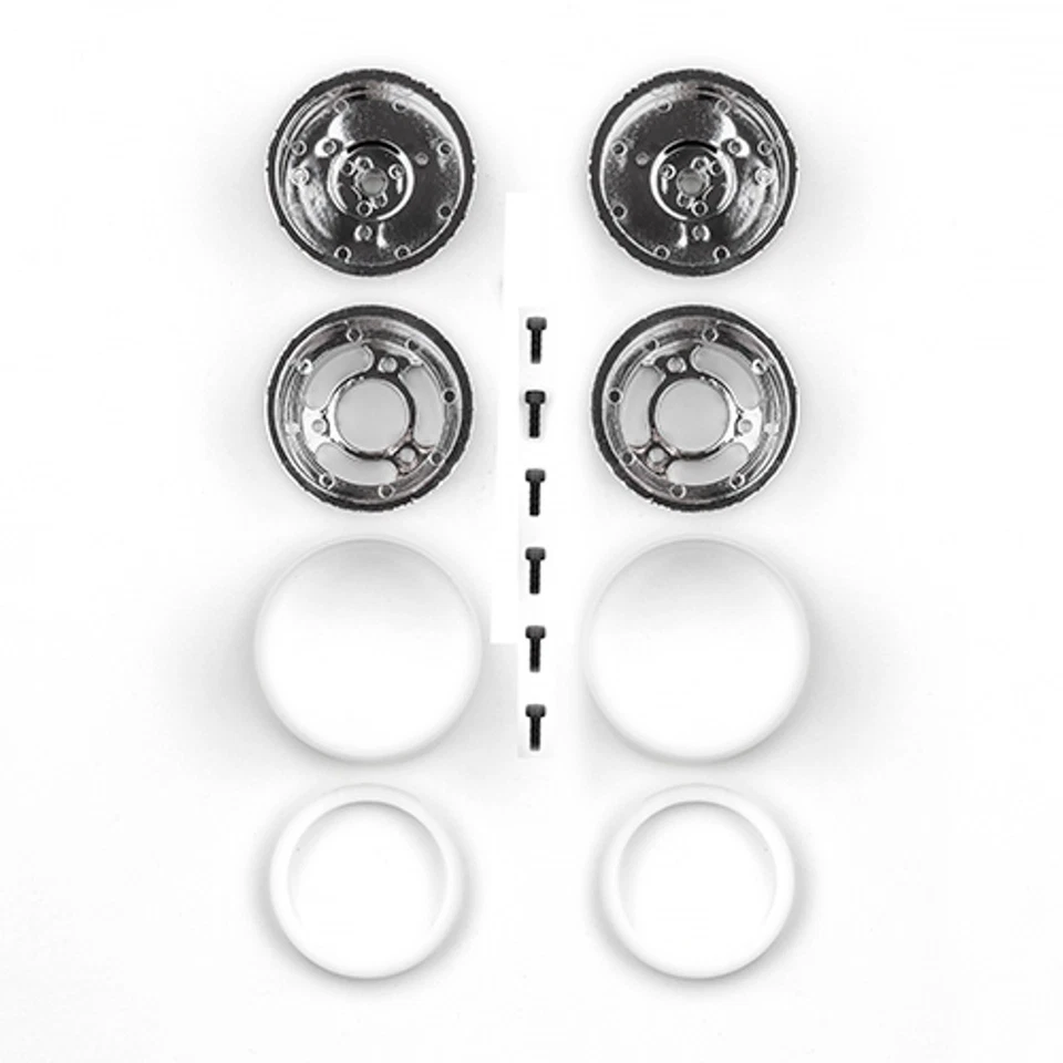 Associated 6396 Jay Halsey Rear Chrome Wheels for RC10 - Image 1 of 1