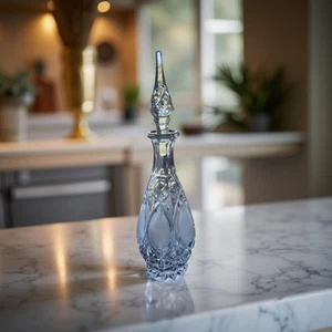 Vintage Princess House 24% Bleikristall mattiert/klar Karaffe mit Stopfen - Bild 1 von 13