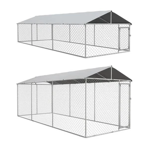 Perrera para perros al aire libre PawHut con techo impermeable - Imagen 1 de 23