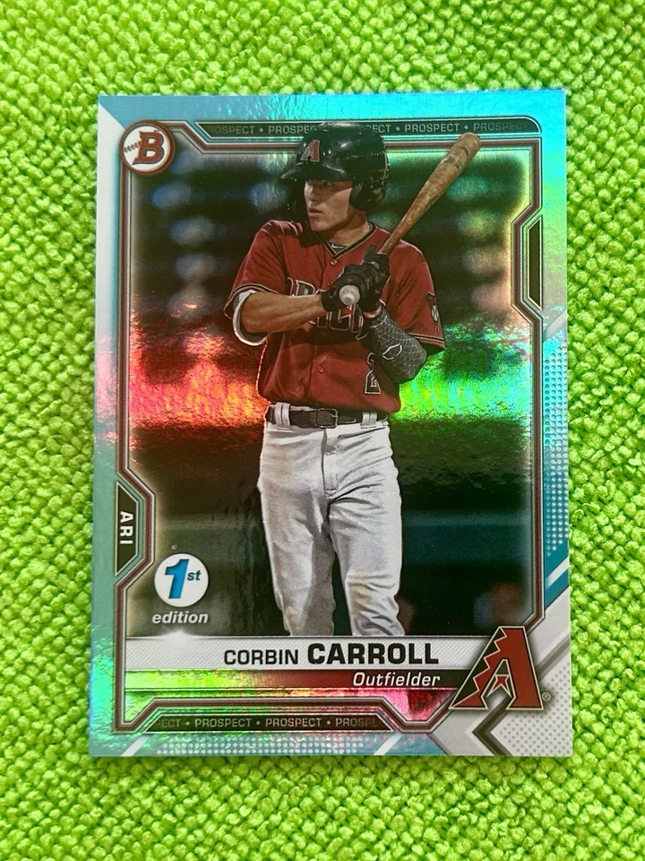 Corbin Carroll 2021 Bowman First 1st Edition Sky Blue Foil RC Rookie - Image 1 of 1