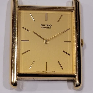 Vintage SEIKO 7430-5660 T SGP Tank Watch Head Dial 26mm Seiko Gold Plate Japan - Picture 1 of 14