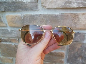 Vintage Randolph USA Aviator 23K GP AF 55[]20 6.5 Gold Sunglasses - Picture 1 of 15