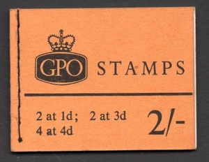 July 1965 2 shillings booklet SG N21, 1d at left of 1d/3d pane, blue phosphor - Picture 1 of 1