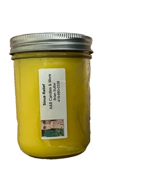Sinus Releif-16oz triple scented hand poured Soy Candles-Made in USA - Image 1 of 4