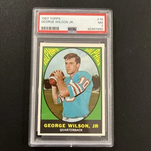 1967 Topps football #76 George Wilson PSA 7 NM - Picture 1 of 2